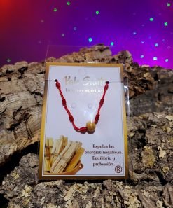 PULSERA DE 7 NUDOS CON AUTENTICO PALO SANTO. -ENVIO INCLUIDO.