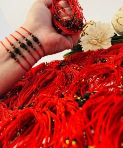 PULSERA DE HILO ROJO CON AZABACHE DIAMANTADO. -ENVIO INCLUIDO.